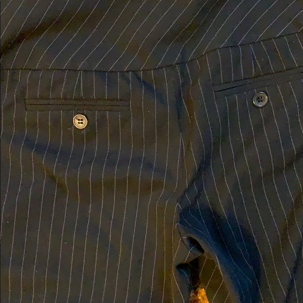 DKNYC Black Pinstripe Pants, High waist, wide leg, Size 2 - Picture 4 of 7